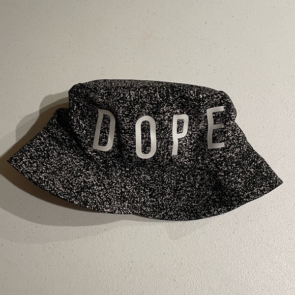 DOPE Accessories - DOPE Black Speckled Bucket Hat with White Logo